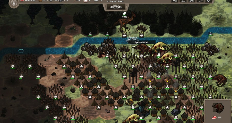 Zrzut ekranu z gry Jurassic Clans Pro - eksploracja terenu